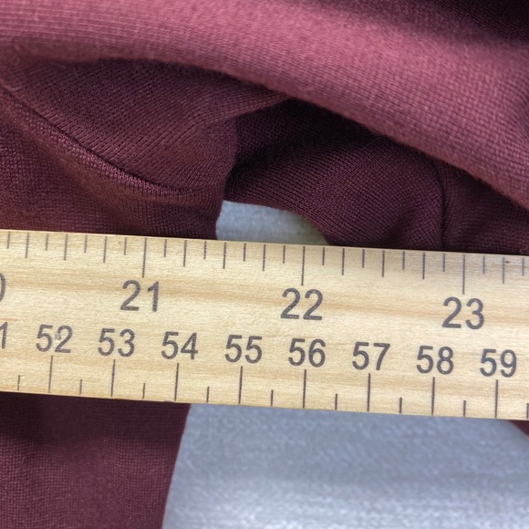 Talbots Petites Burgundy 3/4 Sleeve Henley Top XLp Button Neck Stretch - Picture 5 of 9